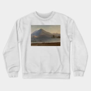 On the Hudson by Albert Bierstadt Crewneck Sweatshirt